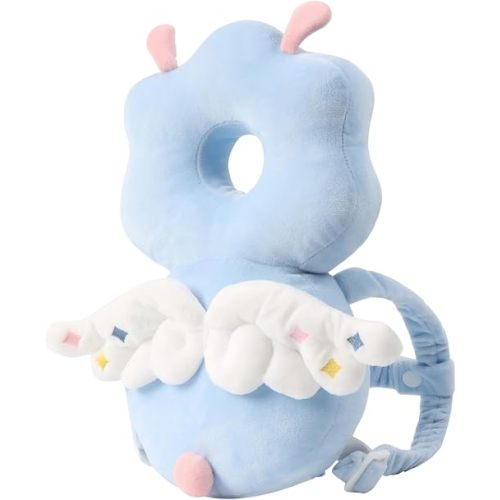 Baby Head Protector Backpack -Soft & Lightweight Pads - Prevents Bebes Backward Fall Elf