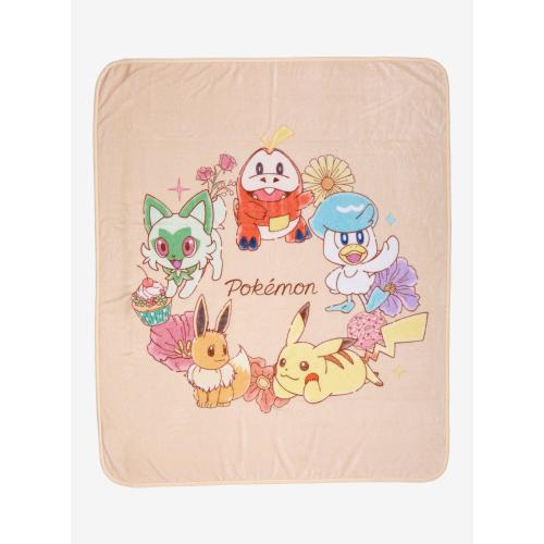 Pokémon Floral Group Portrait Fleece Throw