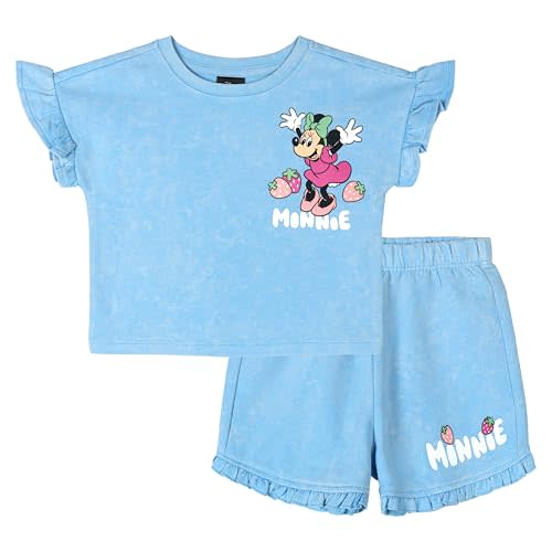 Disney French Terry T-Shirt and Shorts Outfit Set Infant to Big Kid Sizes