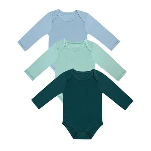 Ekkimy Rayon of Bamboo Baby Bodysuit, Long Sleeve Bodysuits for Boys Girls Infant Soft Clothes 0-24 Months