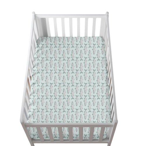 Jumping Mullet Crib Sheet