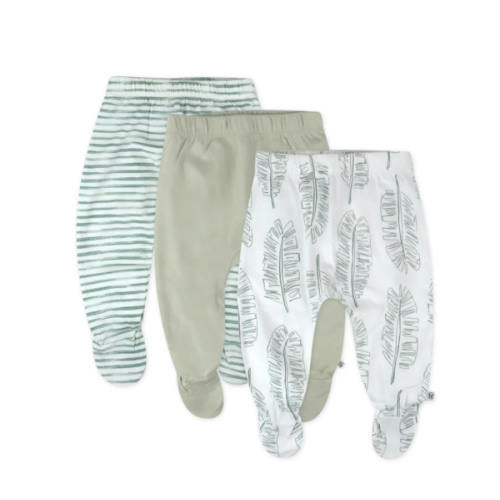 3-Pack Organic Cotton Footed Pants | Honest Baby Clothing