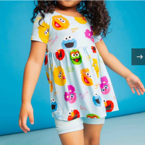 Sesame Street™ Elmo and Friends Short Sleeve Empire Waist Top & Shorts