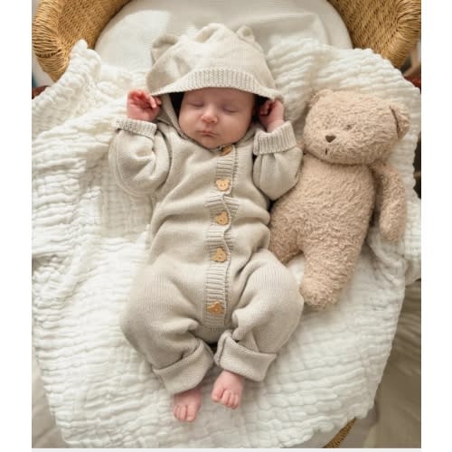 Bear Cub Jumpsuit - Natural