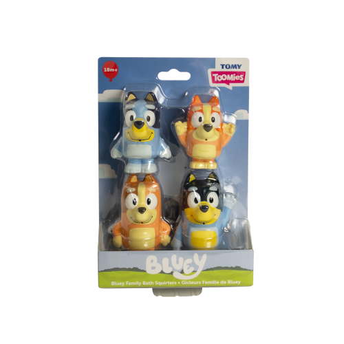 TOMY Toomies Bluey Family Bath Squirters – Toddler Water Toys, 18 months and up