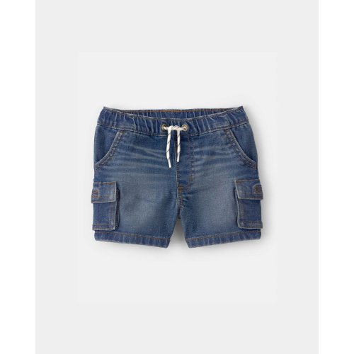 Baby Boy Denim Drawstring Cargo Shorts - Dark Wash - OshKosh B'gosh | Carter's