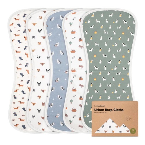 KeaBabies Urban Organic Burp Cloths - Pets & Paws