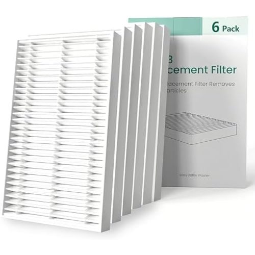 Momcozy Bottle Washer Filter, Air Filter Replacement Bottle Washer Parts, Compatible with Grownsy, Papablic Baby Bottle Washer, 6 Pack 1-Year Supply