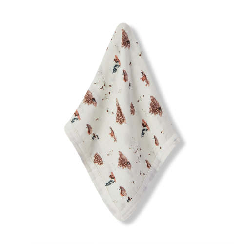 Sandcastle Mini Lovey Two-Layer Muslin Security Blanket