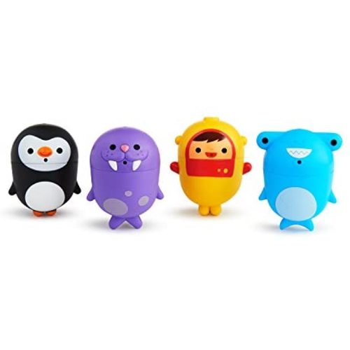 Munchkin CleanSqueeze Mold Free Baby and Toddler Bath Toy Squirts, 4 Piece Set