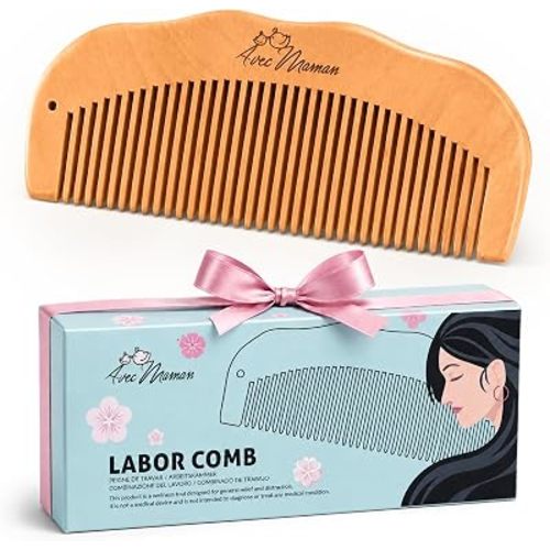 Wooden Labor Comb, Natural Acupressure Birthing Pain Relief Tool