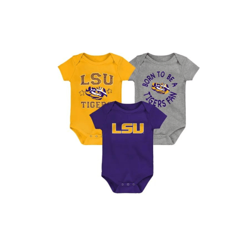 LSU Baby Born to Be 3PC Creeper Set
