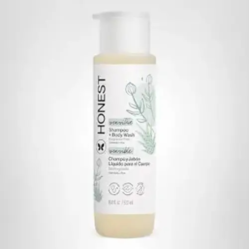 The Honest Company 2-in-1 Baby Shampoo & Body Wash, Fragrance-Free, Tear-Free, Hypoallergenic, Naturally Derived, Sensitive Skin, 10 fl oz