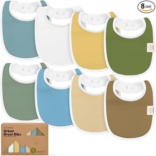 KeaBabies 8-Pack Organic Baby Bibs