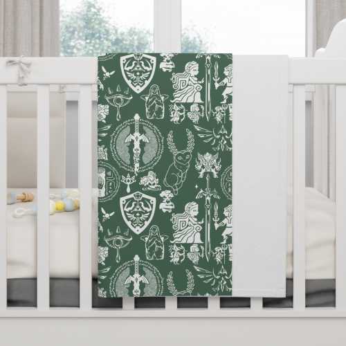 Tears of the Kingdom Fleece Baby Blanket: Zelda Swaddle Blanket