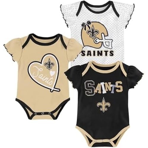 Outerstuff NFL Teams Newborn Baby and Infant Short Sleeve Bodysuit 3-Pack (0-18M)