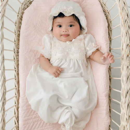 Jessica Layette & Bonnet Set – Baby Beau and Belle