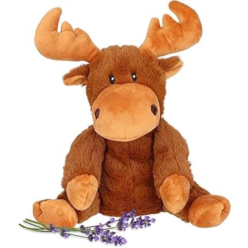 1i4 Group Mack Moose - Microwavable & Weighted Plush Stuffed Animal - Heated Plushie for Warmth - Cute, Soft, Cozy Toy for Adults & Children (Boys, Girls, & Toddlers) by Warm Pals