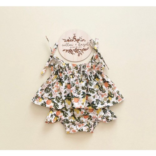 citrus floral fruit baby swing set, Rifle Paper Co Primavera, peach lemon, wildflower garden party, first birthday cake smash