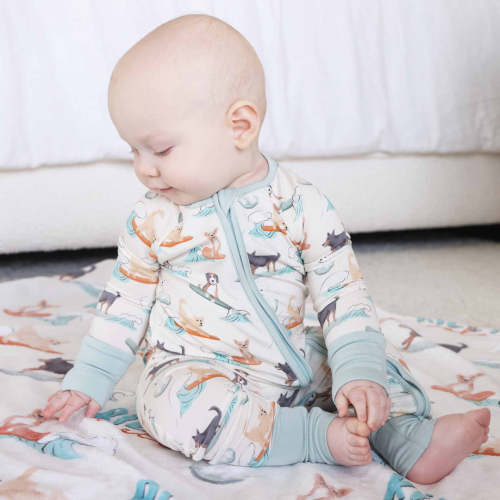 Paddle Pups Convertible Zip Romper