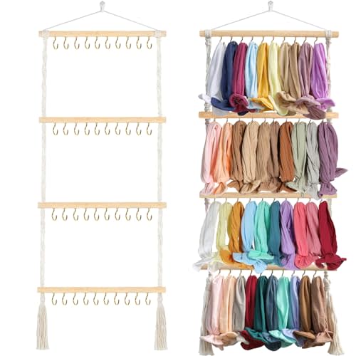 ALinmo Headband Holder Head Bands Organizer for Girls, Baby Headbands Hair Accessories Organizer Storage Wall Hanging Decor for Nursery Toddler Girls Room