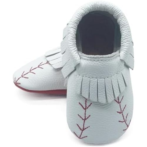 OWLOWLA Baby Moccasins Soft Sole Leather Baby Shoes Infant Toddler Pre-Walker Shoes Baby Boy Girl