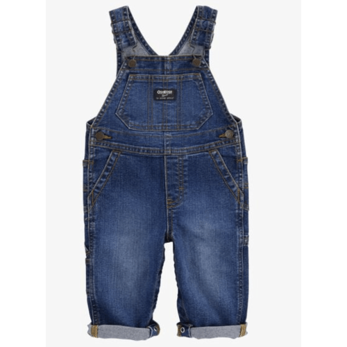 Baby Stretch Denim Classic Overalls - Dark Wash | Carter's