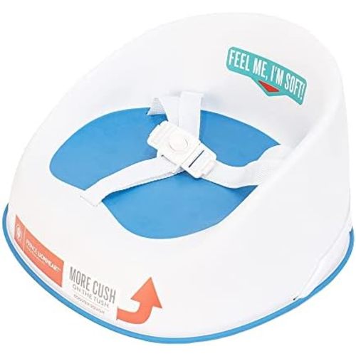 Prince Lionheart Baby Booster Squish Seat for Dining Table, Soft Seat with 3-Point Harness and Dual-Strap System for Toddler