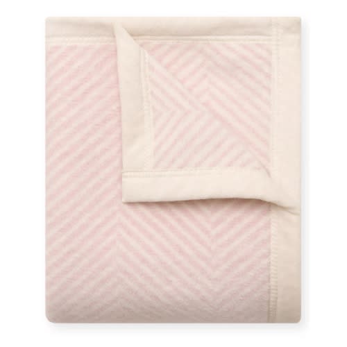 Harborview Herringbone Ballet Pink Mini Blanket
