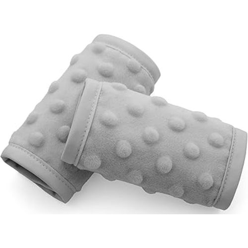Pro Goleem Car Seat Strap Covers for Babies Unisex Soft Car Seat Strap Shoulder Pads for All Car Seats, Stroller, Pushcar, Small Size Designed for Newborn Gray