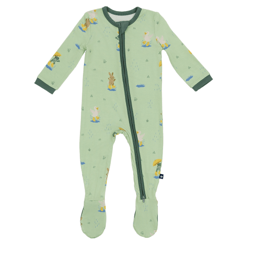 Larkspur Baby | Romper Pajamas | Zip Footie in Puddle Jumpers