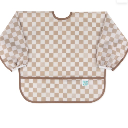 Sleeved Bib: Sand Check – Bumkins