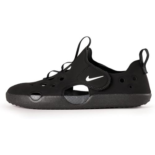 Amazon.com | Nike Little Kids Sunray Protect 4 Sandals, Black/White-Anthracite, 1Y | Sport Sandals