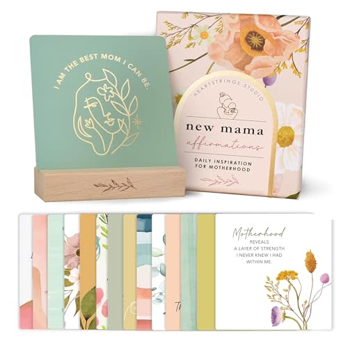 New Mom Affirmation Cards - 52 Daily Affirmations | Postpartum gifts for moms | New Mommy Survival Kit | mom care package after baby | Pregnancy affirmation cards | Thoughtful Gift for Mothers