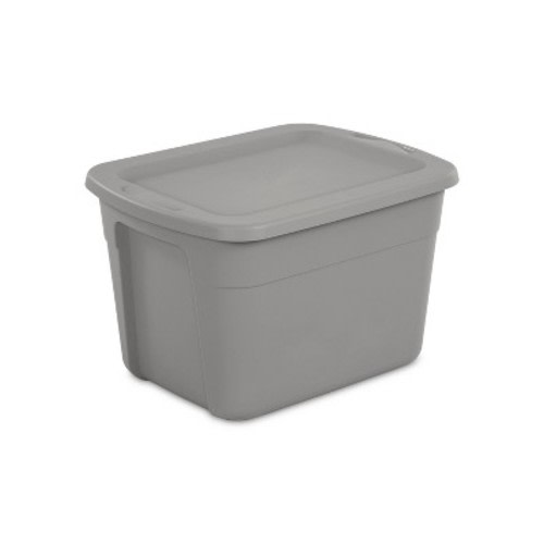 18gal Non-Latching Storage Tote Gray - Brightroom™