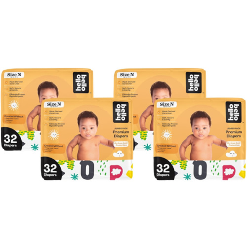 Amazon.com: Hello Bello Premium Baby Diapers Size Newborn I 32 Count of Disposable, Extra-Absorbent, Hypoallergenic Baby Diapers with Snug and Comfort Fit I Alphabet Soup (Pack of 4) : Baby