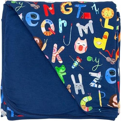 Little Sleepies Cloud Blanket, 50" x 50", Large, Alphabet Friends