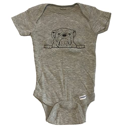Really Awesome Shirts American Bulldog Dog Breed Drawing Cute One Piece Baby Bodysuit (100% Cotton)