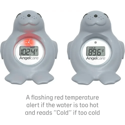 Angelcare Baby Aqua Soft Touch Bath Support & Thermometer Bundle | Newborn Baby Bathtub 0-6 Months | Baby Registry Must-Have | Newborn Essentials for Safe & Comfortable Bath Time