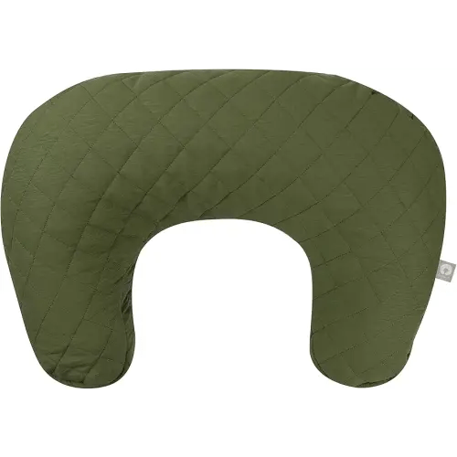 Boppy Nursing Pillow with Luxe Fabric Cover, Quilted Moss, Larger, More Supportive Pillow for Breastfeeding and Bottle Feeding; Firmer and Higher Than Original, w/Premium Cover; JPMA Certified