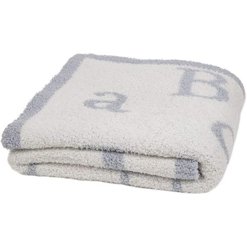 Barefoot Dreams® CozyChic® ABC Blanket, Ocean/Cream
