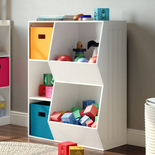 RiverRidge Home RiverRidge Kids Playroom Toy Organizer and Bookcase with 3 Cubbies and 2 Veggie Storage Bins & Reviews | Wayfair