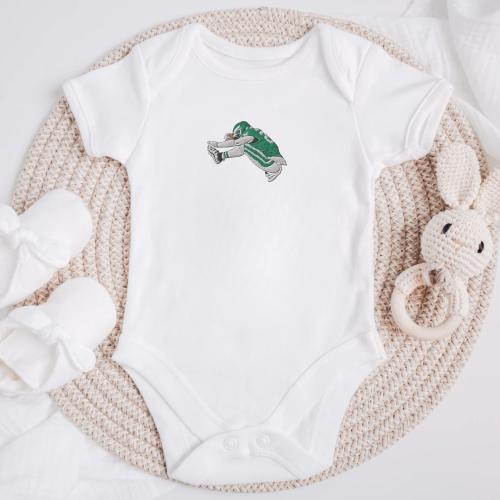 Fly Barkley Embroidered Onesie, Baby short sleeve one piece, Philadelphia Gift, New Baby Sports Onesie