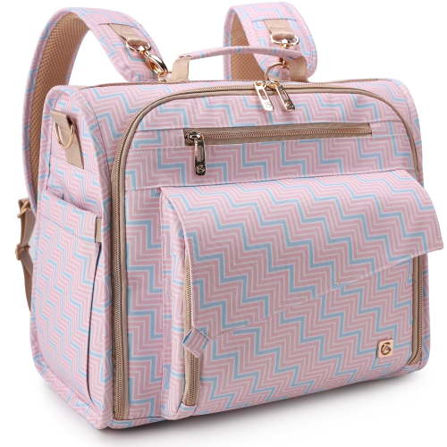 Convertible Diaper Bag Tote with Stroller Straps, Large Capacity Baby Travel Organizer