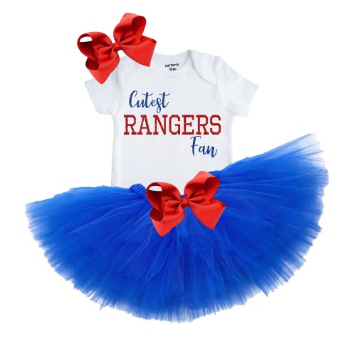 Rangers Baby Tutu Outfit, Cutest Rangers Fan, Rangers Tutu Outfit, Father's Day Gift, Newborn Gift, Newborn Rangers Outfit, Rangers Girl