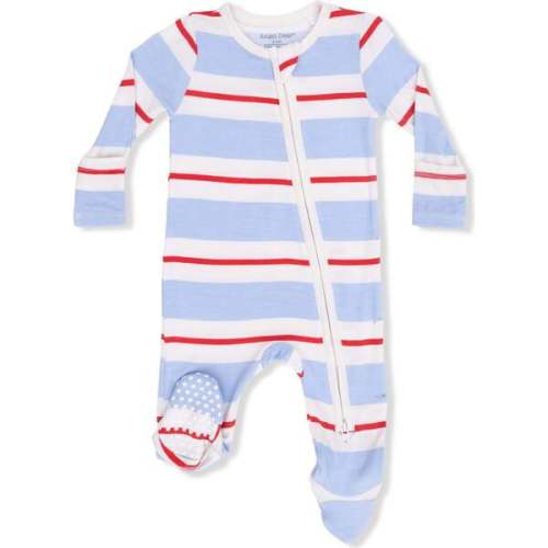 Preppy Rugby, 2 Way Zipper Footie - Angel Dear | Maisonette