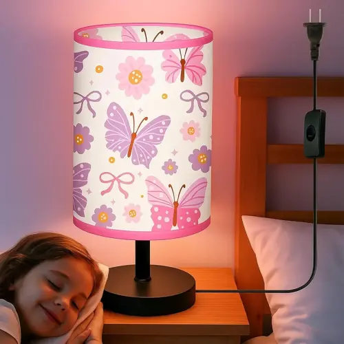 Butterfly Table Lamp 3 Colors Dimmable Lights 9.72 x 5.12 Inch Butterfly Night Light Pink Bedside Lamps Decoration for Bedroom Desk Birthday Gifts for Christmas Home Decor