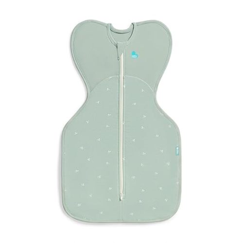 Love to Dream Swaddle UP, Baby Sleep Sack, 1.5 TOG, Self-Soothing, Longer Sleep, Secure Fit Helps Calm Startle Reflex, New Born Essentials for Baby, Suitable for All Seasons, 13-19 lbs, Olive Twigs