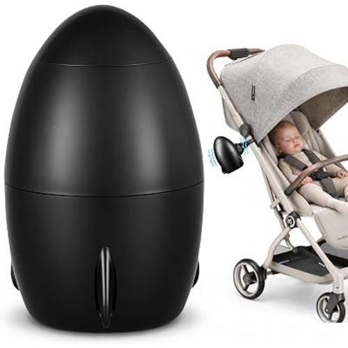 Baby Stroller Rocker Device, 5 Speeds, 40-Min Timer, Silent Motor, Black | Hands Free Rocker,Rechargeable Vibration for Strollers Cribs Bassinet Car Seat,Portable