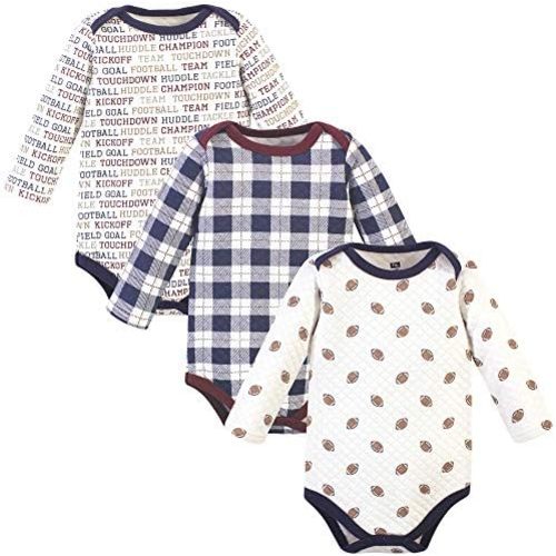 Hudson Baby unisex-baby Quilted Long Sleeve Cotton Bodysuits